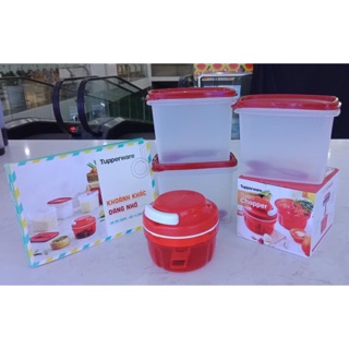 Máy Xay Tay Turbo Chopper hàng chính hãng Tupperware. Tặng 3 hộp gia vị