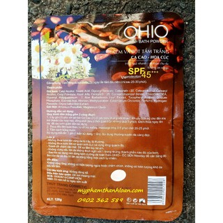 Kem và bột tắm trắng Ca cao - Hoa cúc OHIO 120g