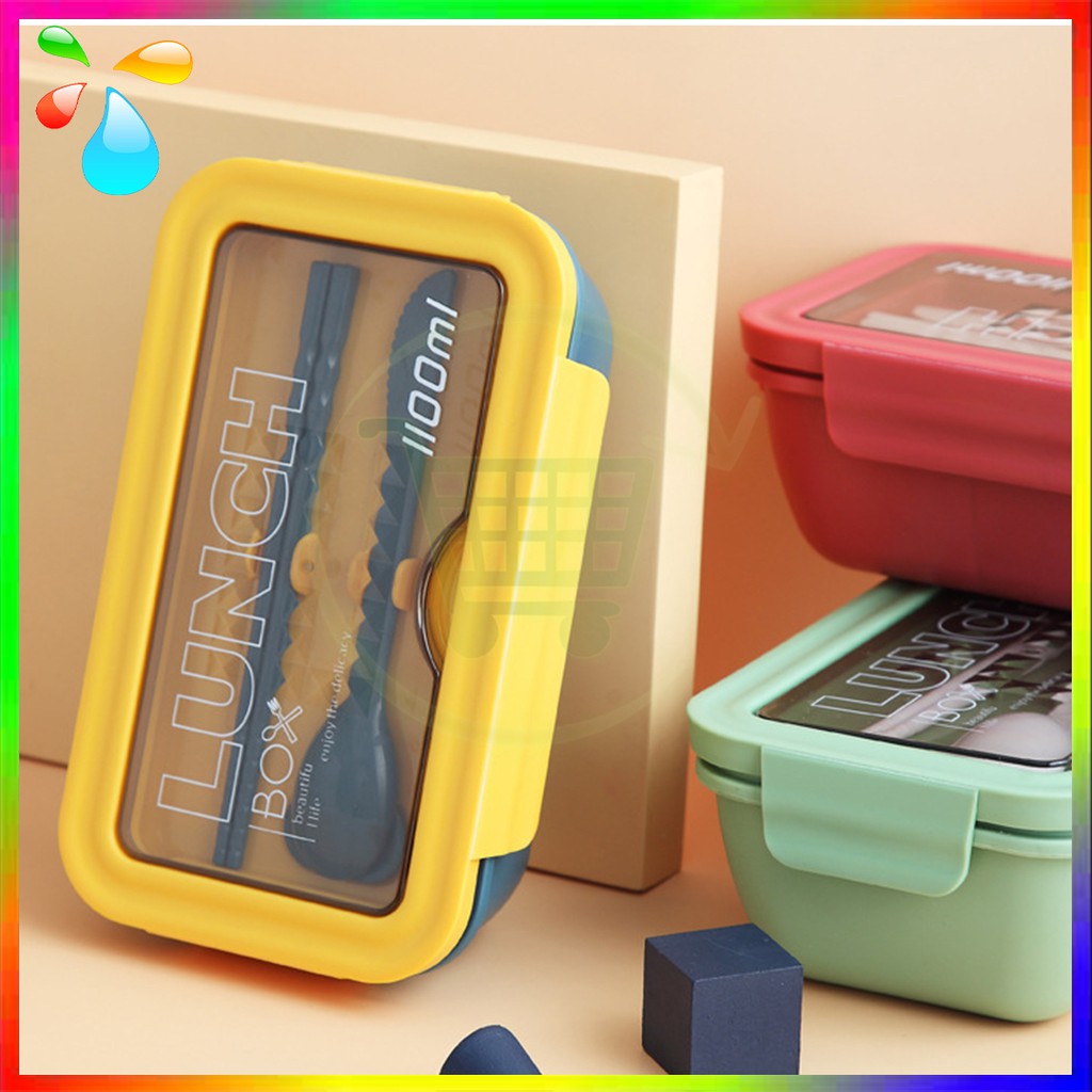 Hộp Cơm Văn Phòng Lunch Box 1100ml - Cao Cấp - Sang Trọng (Tặng Kèm Đũa + Thìa ) | BigBuy360 - bigbuy360.vn