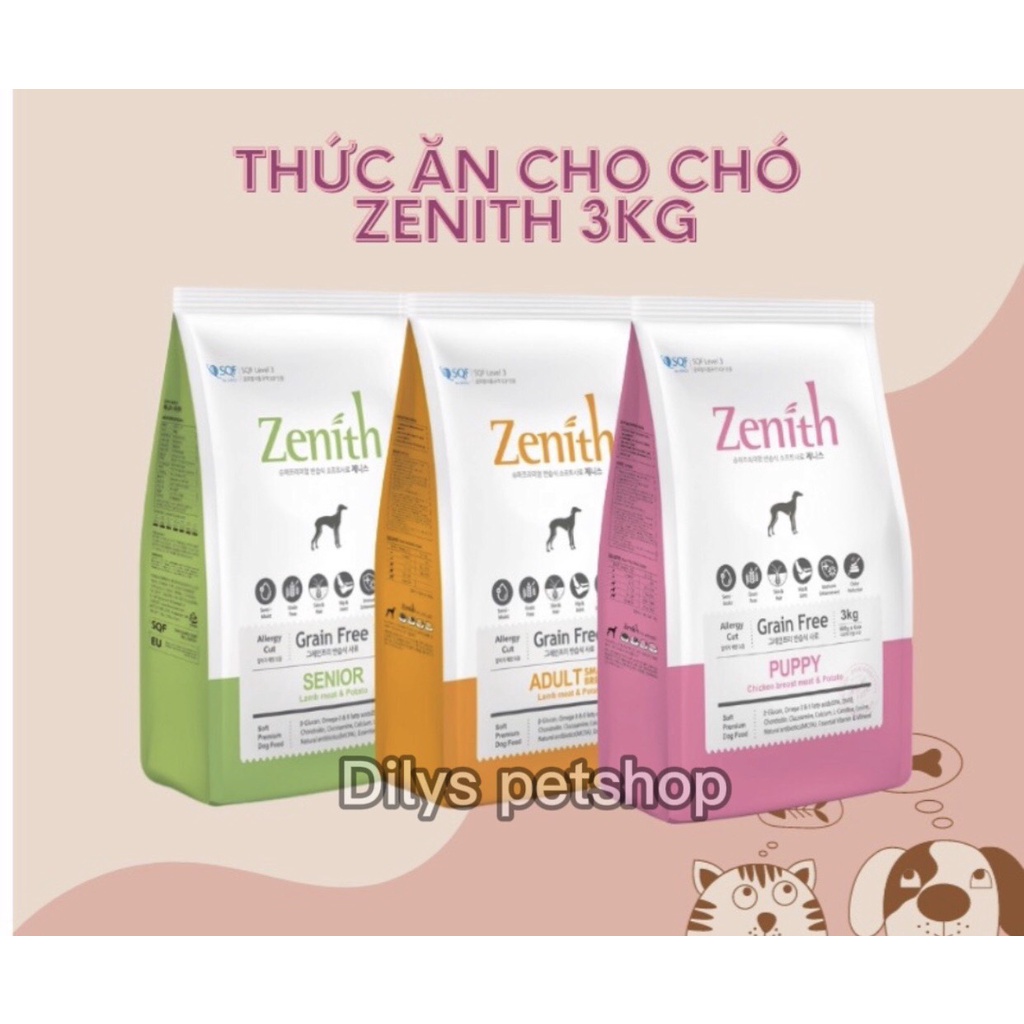 3KG ZENITH THỨC ĂN HẠT MỀM CHÓ ĐỦ MỌI LỨA TUỔI