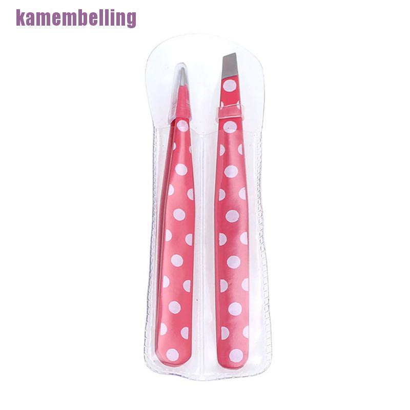 Bộ 2 Dụng Cụ Tẩy Lông Bằng Thép Không Gỉ Họa Tiết Da Báo / Chấm Bi Dễ Thương Cho Nữ