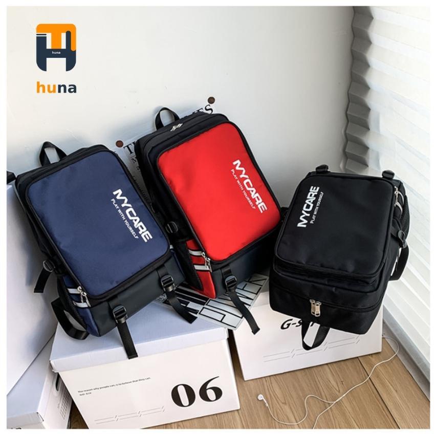 Balo Đi Học HUNA Balo Chống Nước thời trang nam nữ du lịch đi chơi dã ngoại đi học đi làm đựng giấy A4 và Laptop BL05