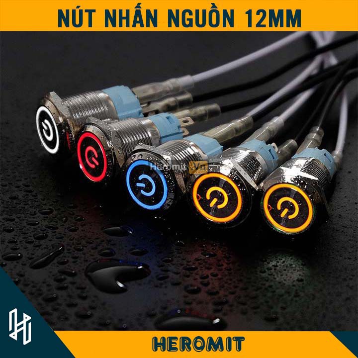 Nút nhấn nguồn 12mm Nút nhấn giữ ( chưa jack )