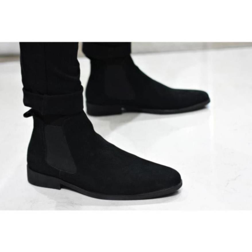 [Sale 3/3] giày chelsea boot cổ cao da bò lộn 4 Màu : Đen - Xám Nhạt - Vàng - Vàng Bò (2H - 56) Sale 11 -op1 " az