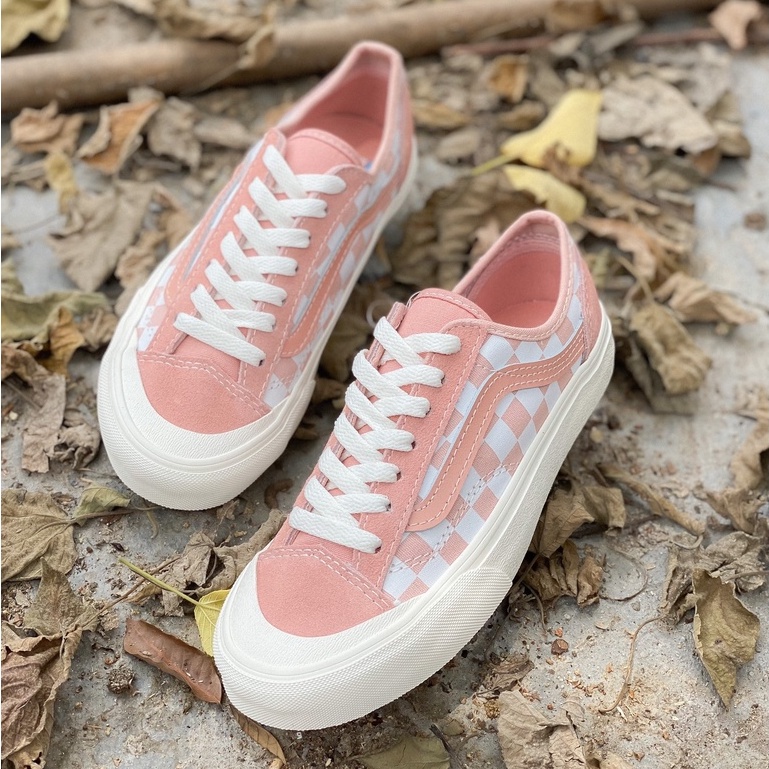 Giày Sneaker Nữ, Giày Vans Caro Hồng Chính Hãng Style Decon Checker Pink cho nữ