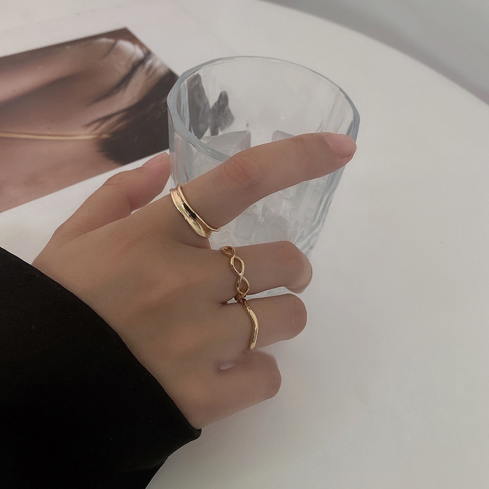 Set 3 Nhẫn Thời Trang Phong Cách Retro Dành Cho Nữ