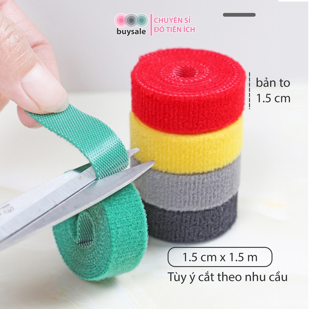 Dây dính vãi Velcro buộc gọn dây điện dây cáp_Buysales_BSPK183
