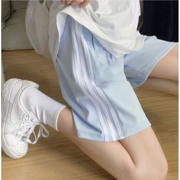 Quần SHORT Nam Nữ 3 Sọc Quần Đùi Thể Thao Unisex Chất Su Mịn Mặc Hè Thoáng Mát Xưởng May DCS