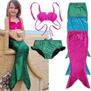 Set đồ bơi 3 món hóa trang nàng tiên cá dễ thương cho bé gái
