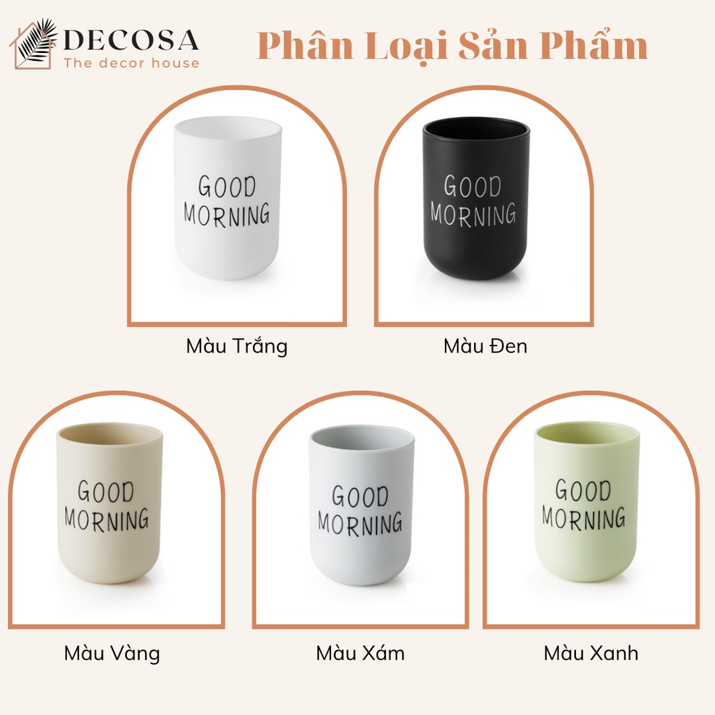 Ly uống nước ly đánh răng đựng bàn chải Decosa