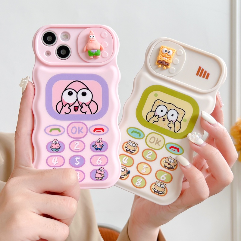 Ốp Điện Thoại Silicon Mềm Hình SpongeBob Dễ Thương Cho iPhone 12 13 11 PRO MAX XR 11 12 PRO