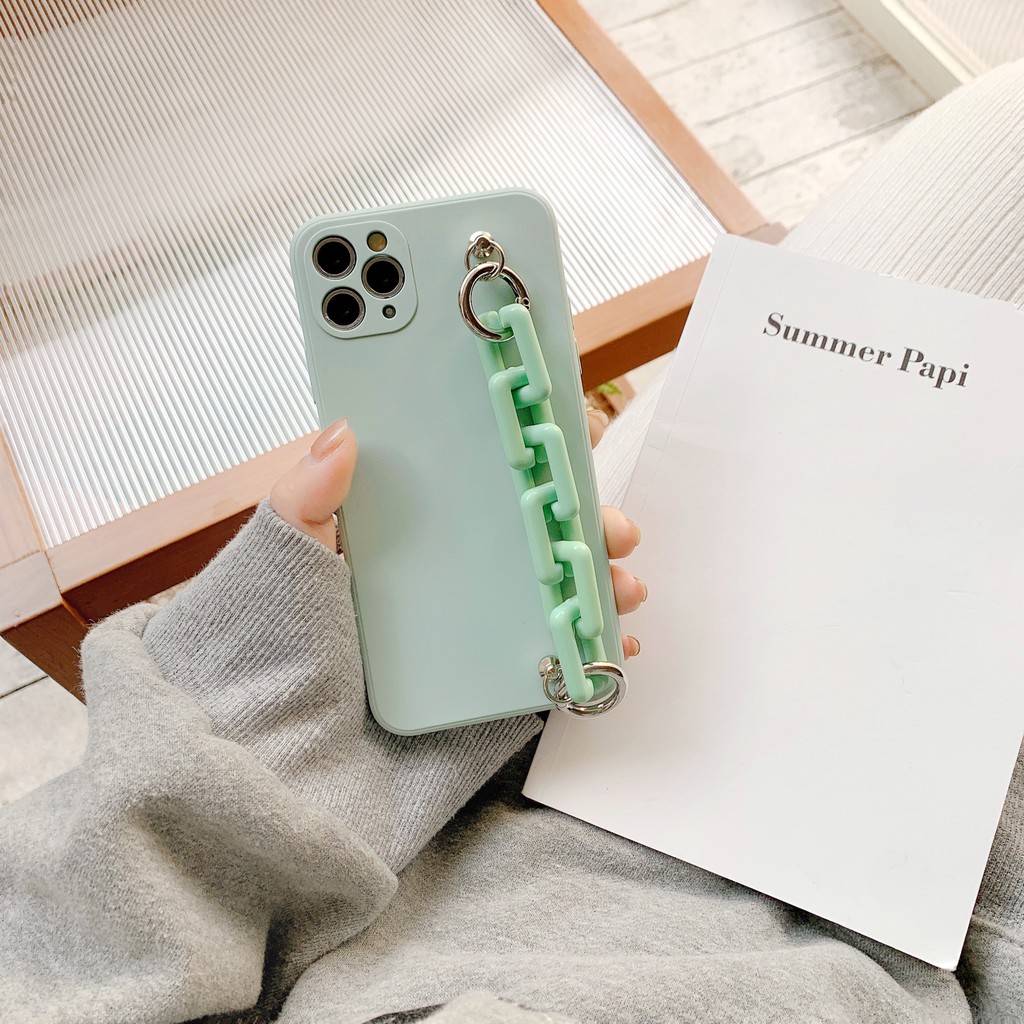 Ốp điện thoại có dây xích cho Iphone 12 7 7plus 8 8plus X XS XR XS MAX 11 11 PRO 11 PRO MAX 12 12 PR 12 PRO MAX
