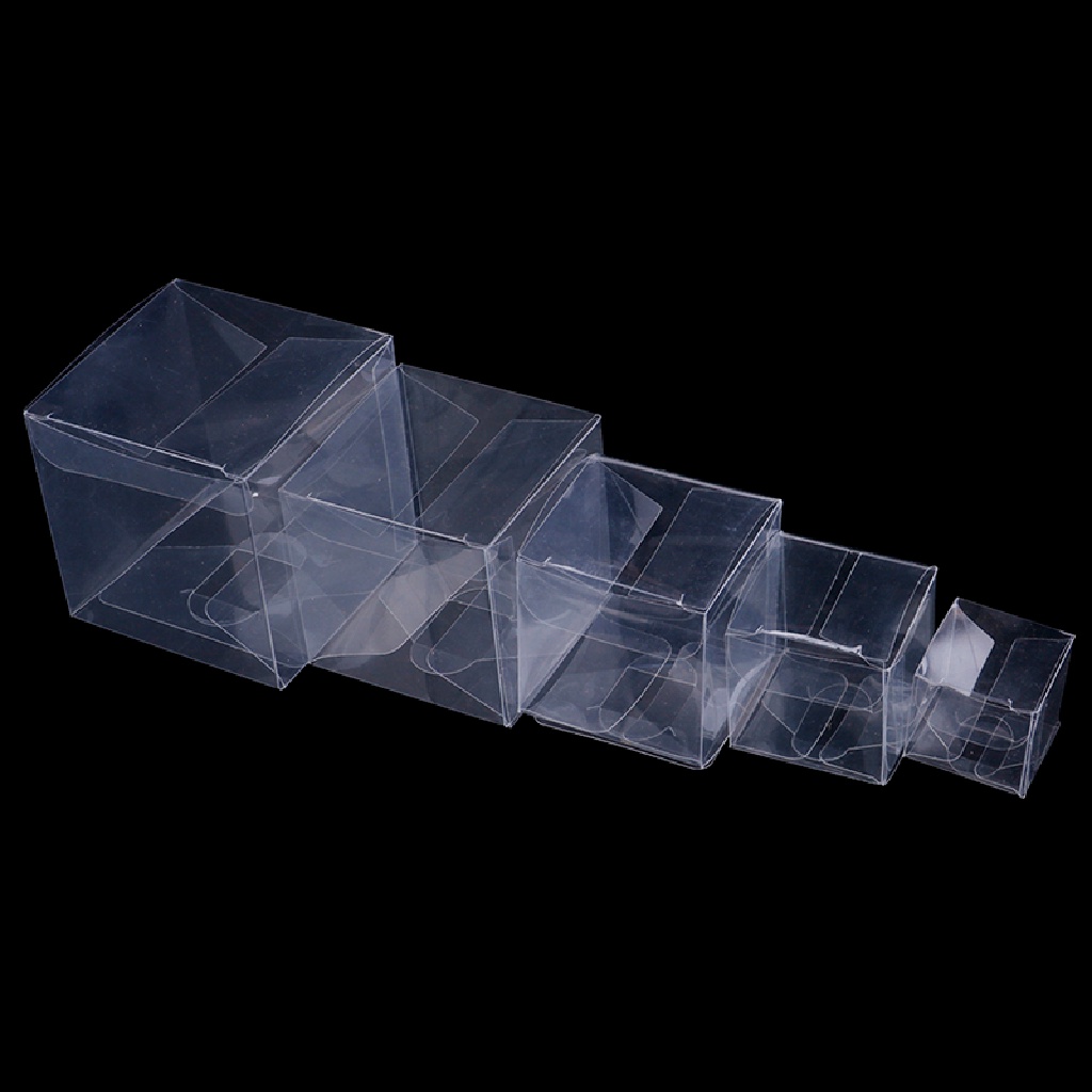 Set 50 Túi Nhựa pvc Trong Suốt Hình Vuông Đựng Kẹo / Socola Cho Tiệc Cưới