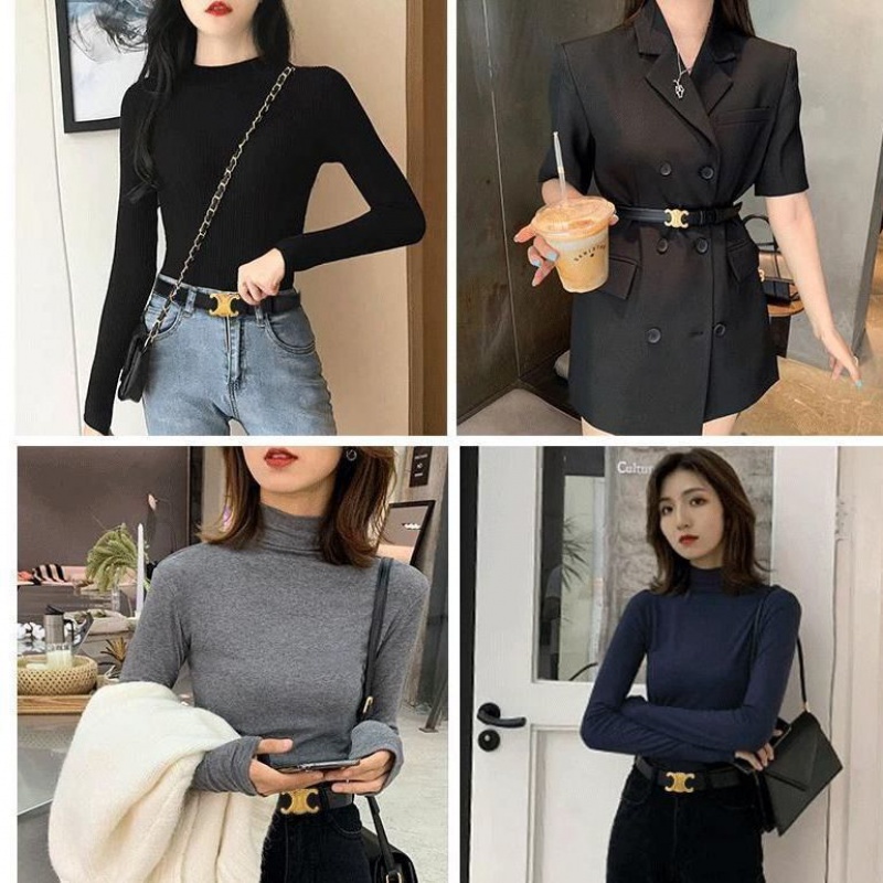 Thắt Lưng Màu Đen Kiểu Hàn Quốc Thiết Kế Đơn Giản Dễ Phối Đồ Cho Nam Và Nữ