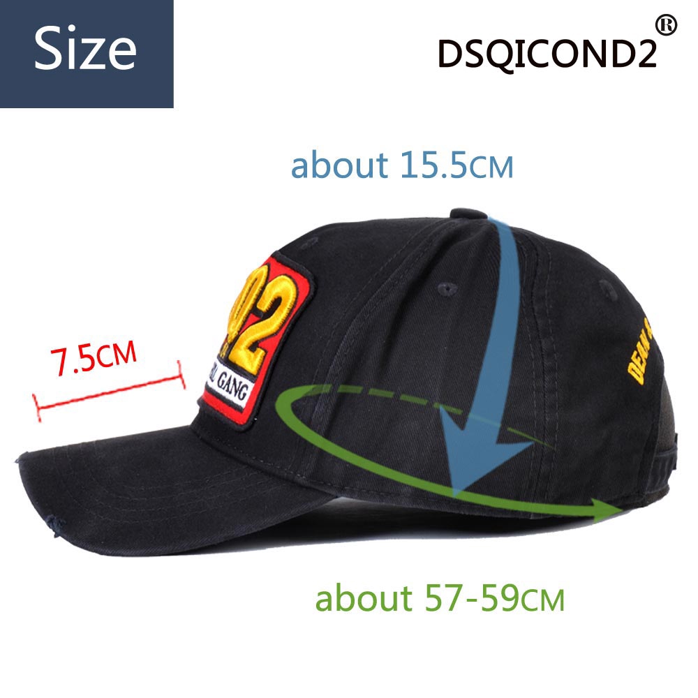 Mũ Lưỡi Trai Unisex Thêu Chữ Dsquared2