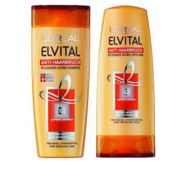 Bộ dầu gội và xả L’oreal Elvital Anti-Haarbruch