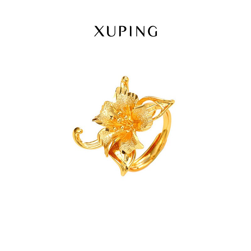 Nhẫn Nữ Mạ Vàng 24K, Phong Cách Bông Hoa Sang Trọng, Quý Phái - XPN43