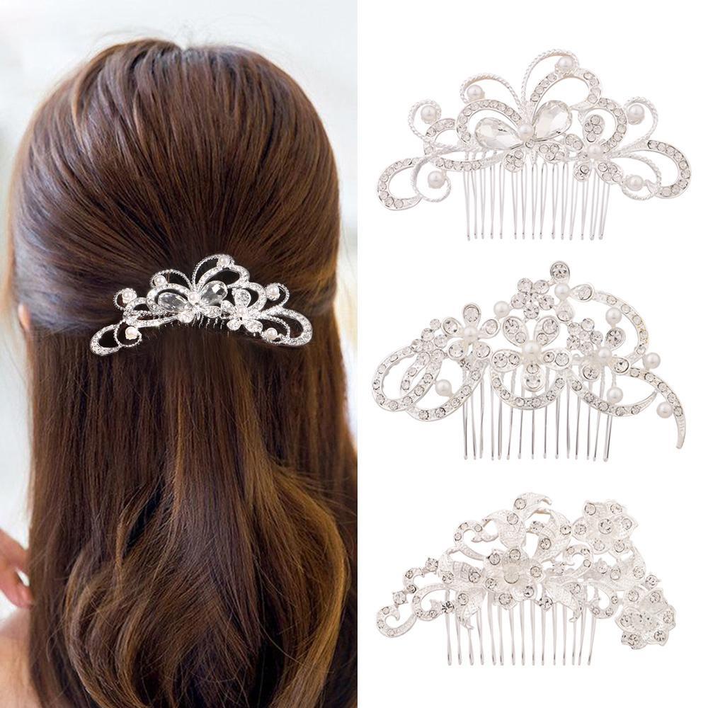 Lược Cài Tóc Cô Dâu Hình Hoa Lá|Đồ Trang Trí Tóc