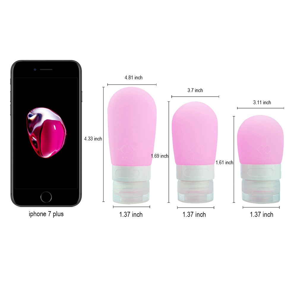 Chai Chiết Mỹ Phẩm / Dầu Gội Du Lịch Bằng Silicon Mềm 5 Màu Tùy Chọn