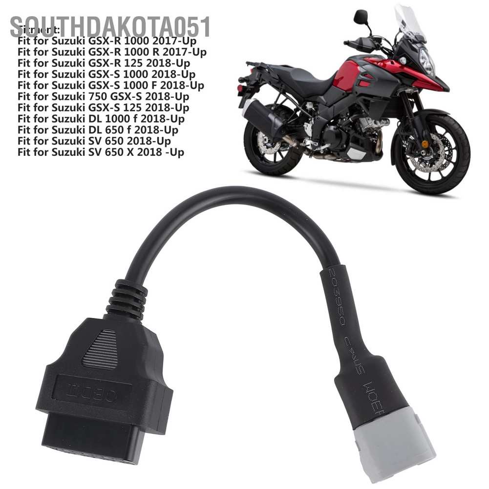 Hàng Sẵn Dây Cáp Chuyển Đổi Chất Lượng Cao Cho Xe Máy Bộ chuyển đổi chẩn đoán 6Pin OBD2 thay thế cho Suzuki GSX ‑ R 1000 / 1000R / 125【Southdakota051】