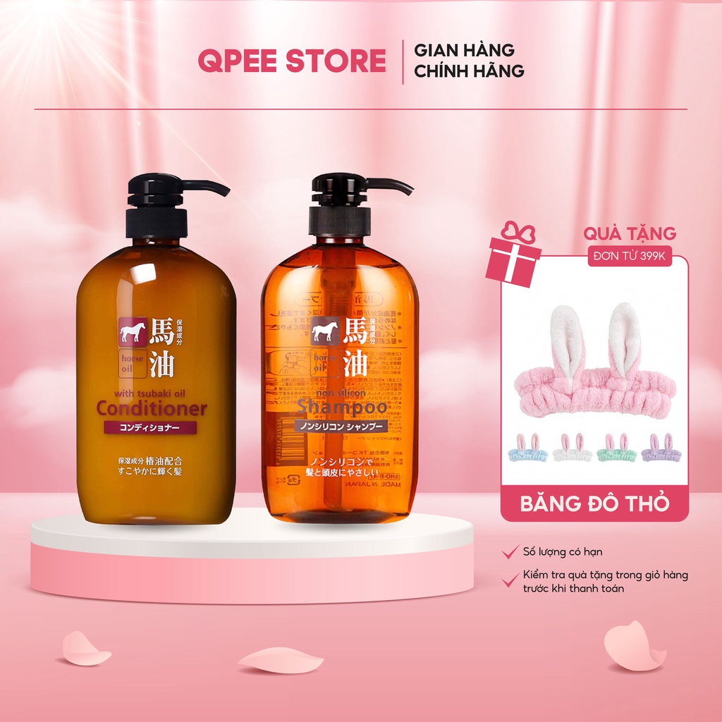 Dầu gội xả mỡ ngựa Horse Oil Nhật Bản 600ml - QPEESTORE