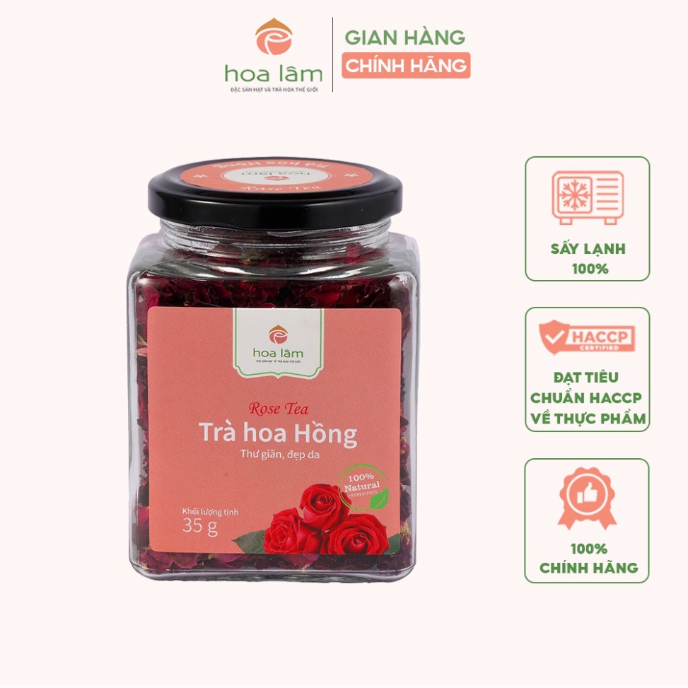 Trà hoa hồng cổ Sapa sấy lạnh Hoa Lâm giúp làm đẹp da, giảm quá trình lão hóa 35g 50g