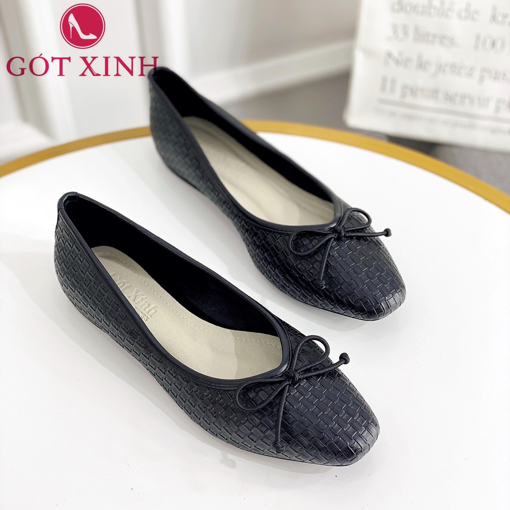 Giày Búp Bê Nơ Gót Xinh GX233 Da Mềm | BigBuy360 - bigbuy360.vn