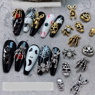 Set 10 charm kim loại Halloween trang trí móng