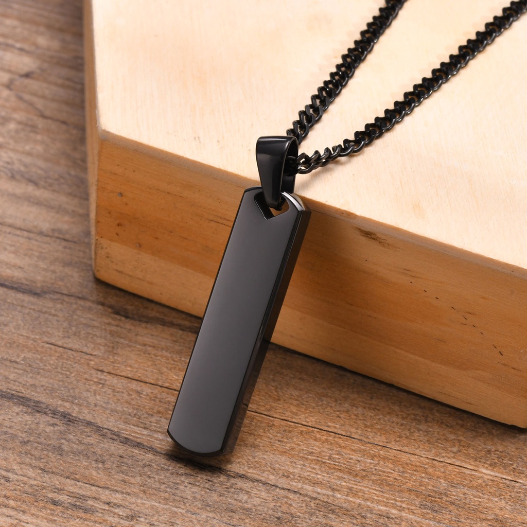 Vnox Vòng cổ Thanh Ngang Dày Mặt Hình Học Đơn Giản Làm Quà Tặng Cho Nam