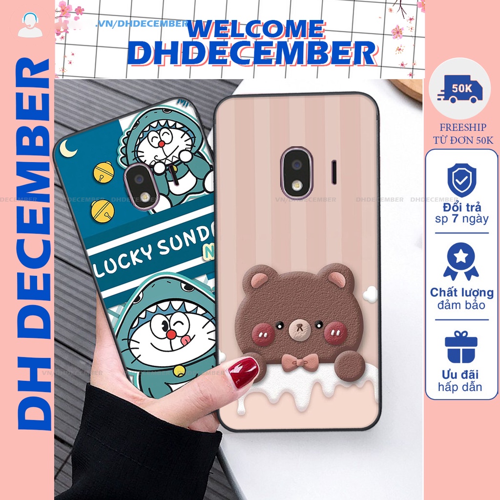 Ốp lưng Samsung Galaxy J2 PRO / J2 CORE / J4 2018 in hình gấu K@ws, gấu nâu, dor@emon RẺ- ĐẸP- BỀN