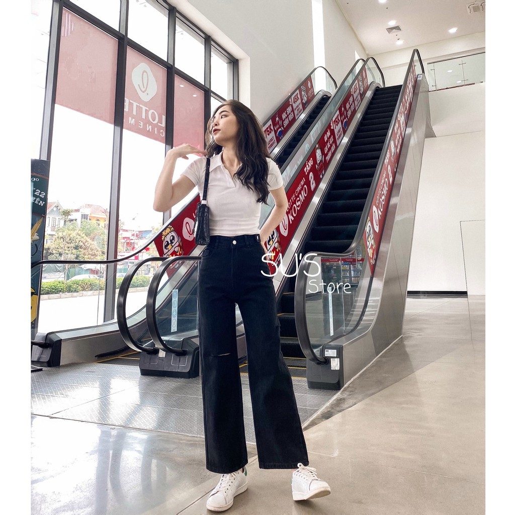 [Mã WASKT304 giảm 15% tối đa 30K đơn 99K] Áo croptop trơn cổ polo A1733 SUSTORE | BigBuy360 - bigbuy360.vn