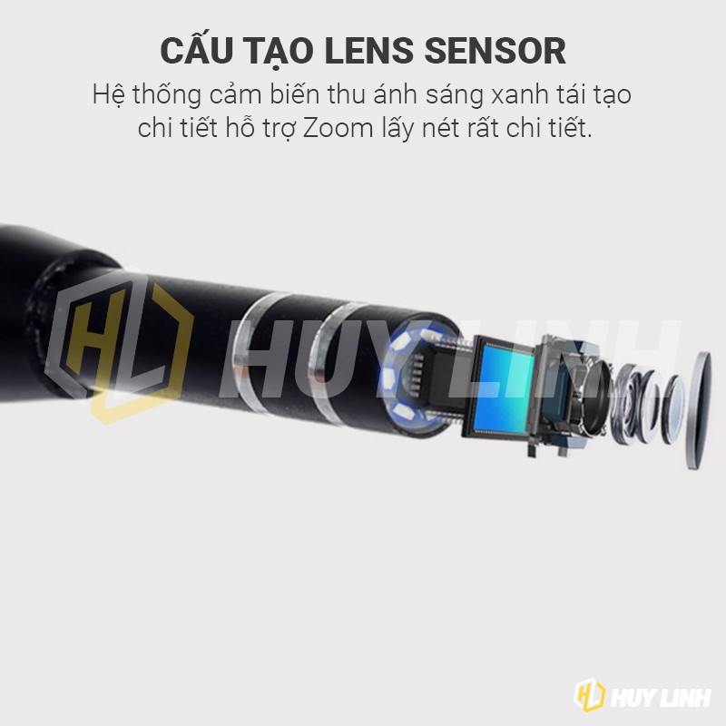 Camera nội soi kiêm dụng cụ vệ sinh làm sạch tại an toàn M725