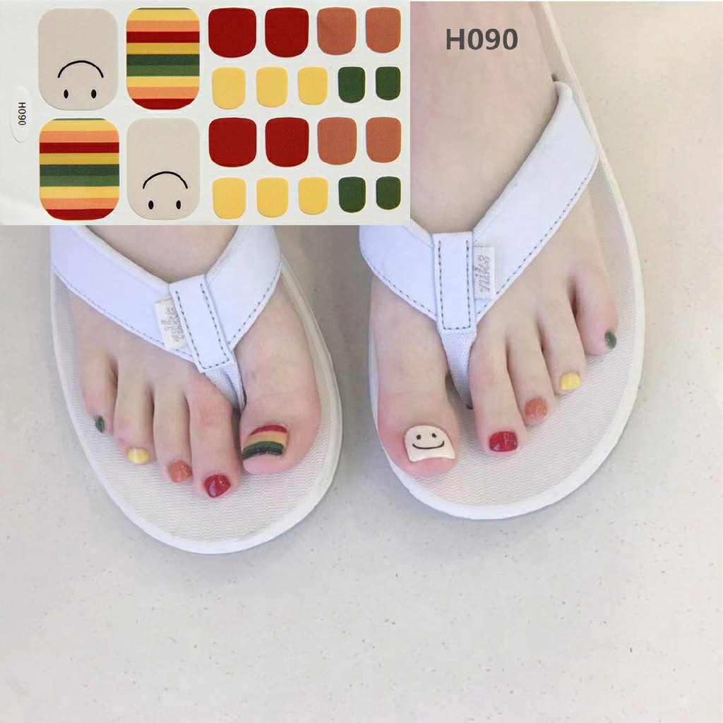 Miếng dán móng chân Nghệ thuật Phong cách Hàn Quốc Stickers Nails Wraps