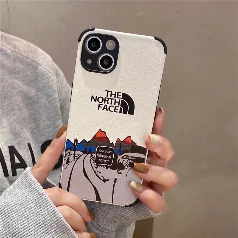 THE NORTH FACE Ốp Lưng Da Họa Tiết Núi Tuyết Cho iphone 13 Pro Max i13 13pro 11 Pro Max i11 X XR Xs Max 7 plus 8 plus 12Pro 12 Pro Max 6 plus 6s plus