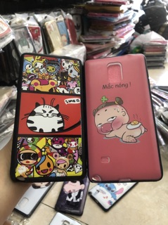 Ốp Samsung Note4 viềng dẻo in hình kute