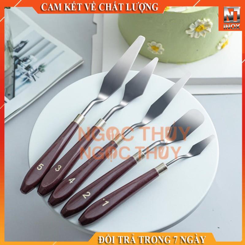 Bộ 5 dao chà láng,dụng cụ trét bánh kem mini