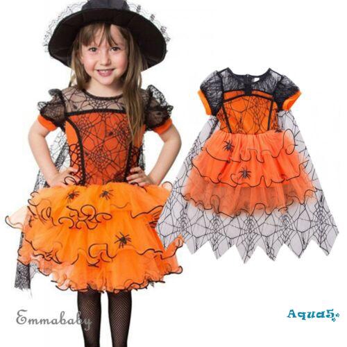 Đầm hóa trang nhện phong cách Halloween cho bé gái