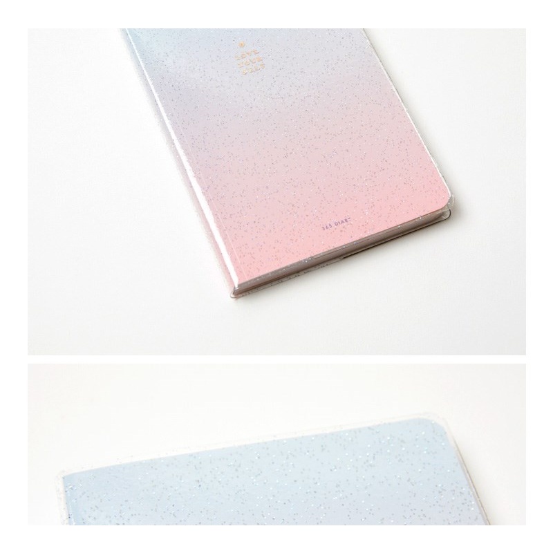 Sổ Nhật Ký ARTBOX Hàn Quốc Bìa Trong Suốt Họa Tiết Bầu Trời Màu Tím Lấp Lánh