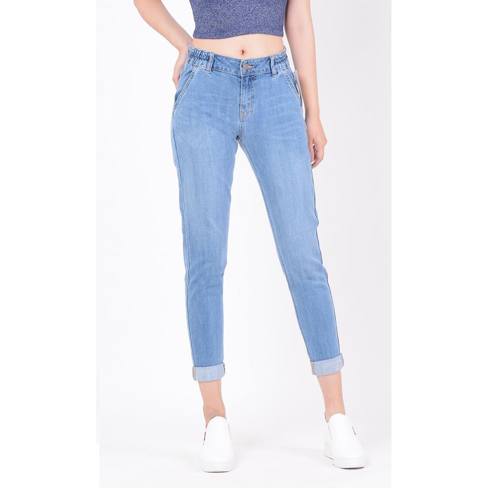 Quần Jean Trơn lưng thun phối nút 9 tấc - 044Abbianca | BigBuy360 - bigbuy360.vn