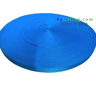 Dây đai vải polyester webbing 25mm xanh - cuộn 100m