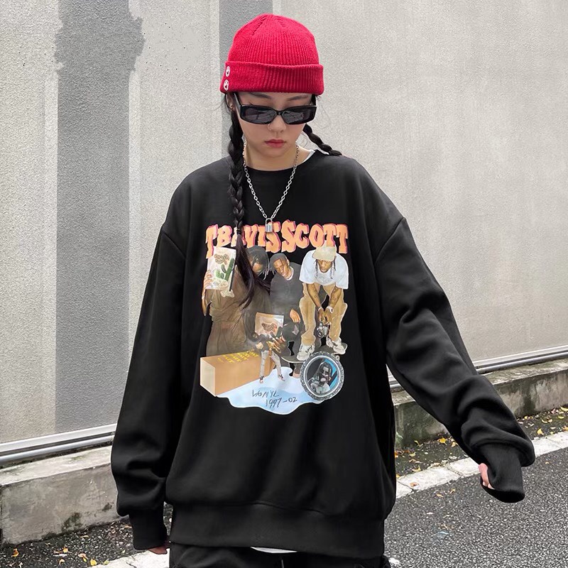 Áo Nỉ BÔNG Sweater Travisscott  Nam Nữ Unisex - Form Rộng Unisex Chất Nỉ BÔNG Áo Hoodie - Phong Cách Hàn Quốc | BigBuy360 - bigbuy360.vn