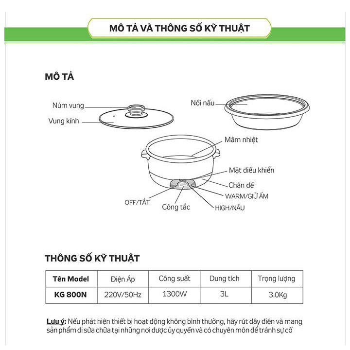 Nồi lẩu điện Kangaroo KG800N