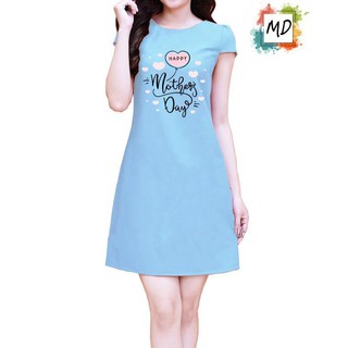 Đầm suông in chữ mother thời trang nữ