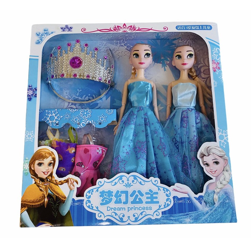 Búp Bê Barbie , công chúa Frozen Thêm Váy búp bê và phụ kiện.