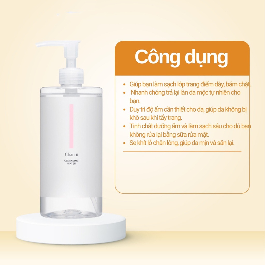 Nước tẩy trang Chacott - Tẩy Trang Làm Sạch Sâu For Professionals Nhật Bản 500ml