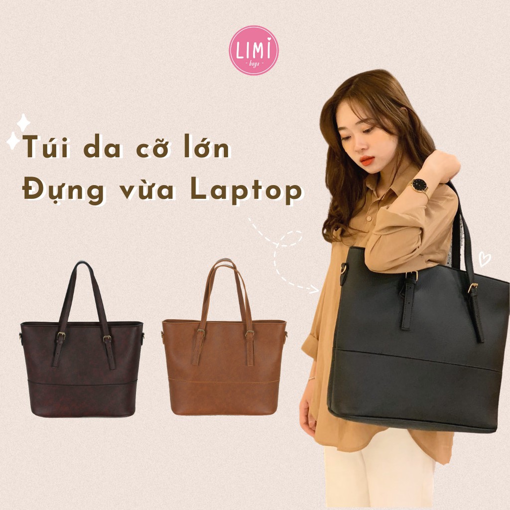 Túi xách công sở nữ da thời trang size to đựng laptop A4 cao cấp đẹp LUMI limi bags | BigBuy360 - bigbuy360.vn