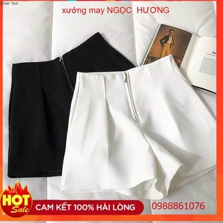 QUẦN SHORT ĐÙI NỮ CẠP CAO GEN BỤNG, SOOC VẢI TUYẾT MƯA KHÓA TRƯỚC PHONG CÁCH HÀN QUỐC TRẺ TRUNG NĂNG ĐỘNG