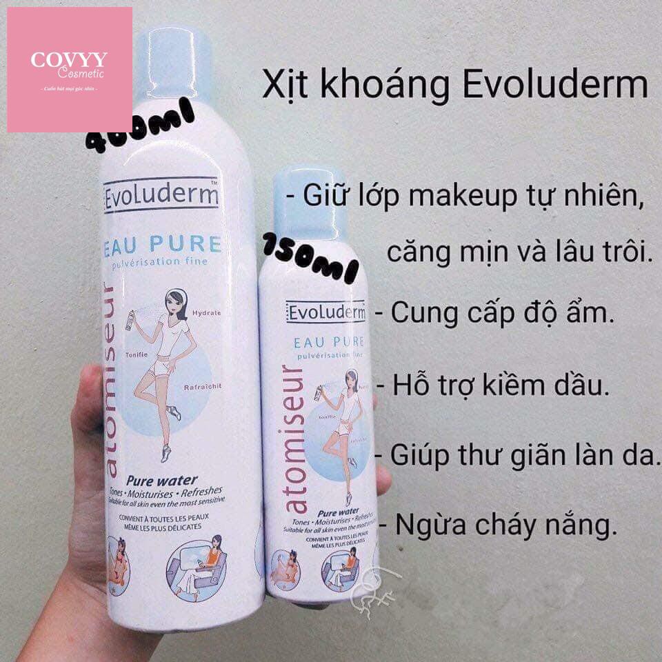 Xịt khoáng Evoluderm Atomiseur Eau Pure ❣️FREESHIP❣️ 400ml/150ml.