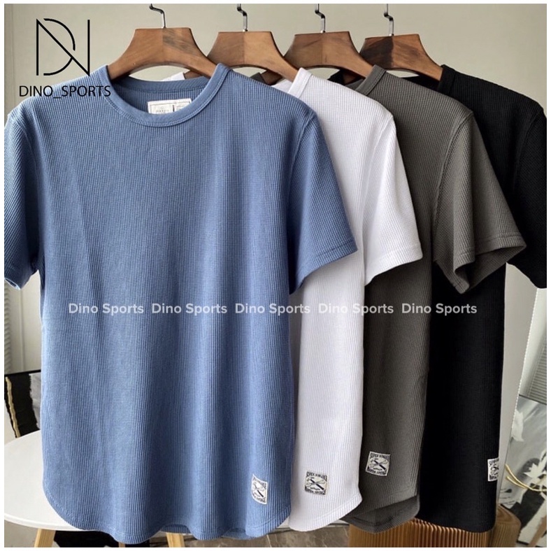 Áo thun nam DINO SPORTS áo phông nam tay ngắn cổ tròn chất thun cotton tổ ong xuất nhật co giãn 4 chiều