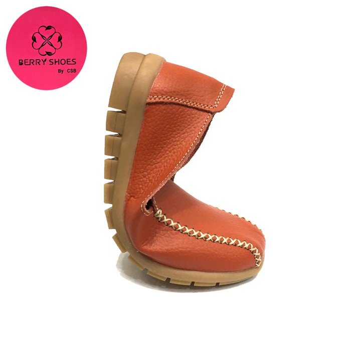 Giày Bệt Nữ Moca Da Bò Thái Lan Chuyên Đi Bộ BERRY Shoes LK82-020 | BigBuy360 - bigbuy360.vn